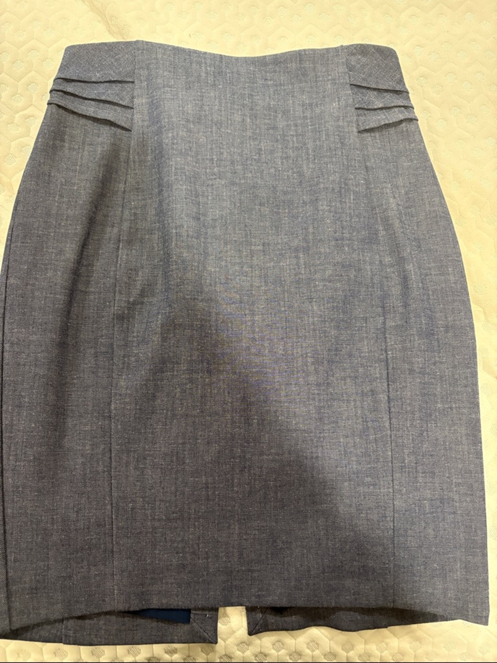 Express Women's Gray Pencil Skirt with Waist Pleat Detail